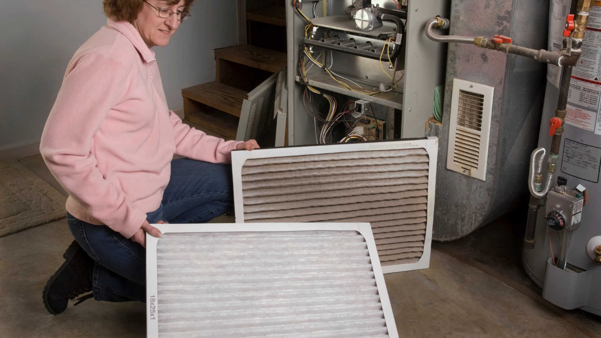 a-woman-replacing-air-filter-for-an-HVAC-system