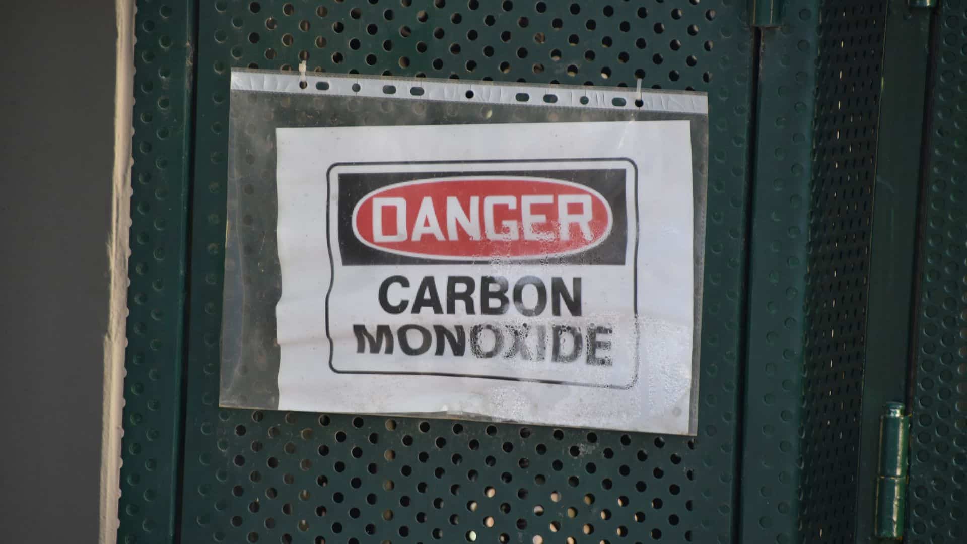 carbon monoxide warning sign