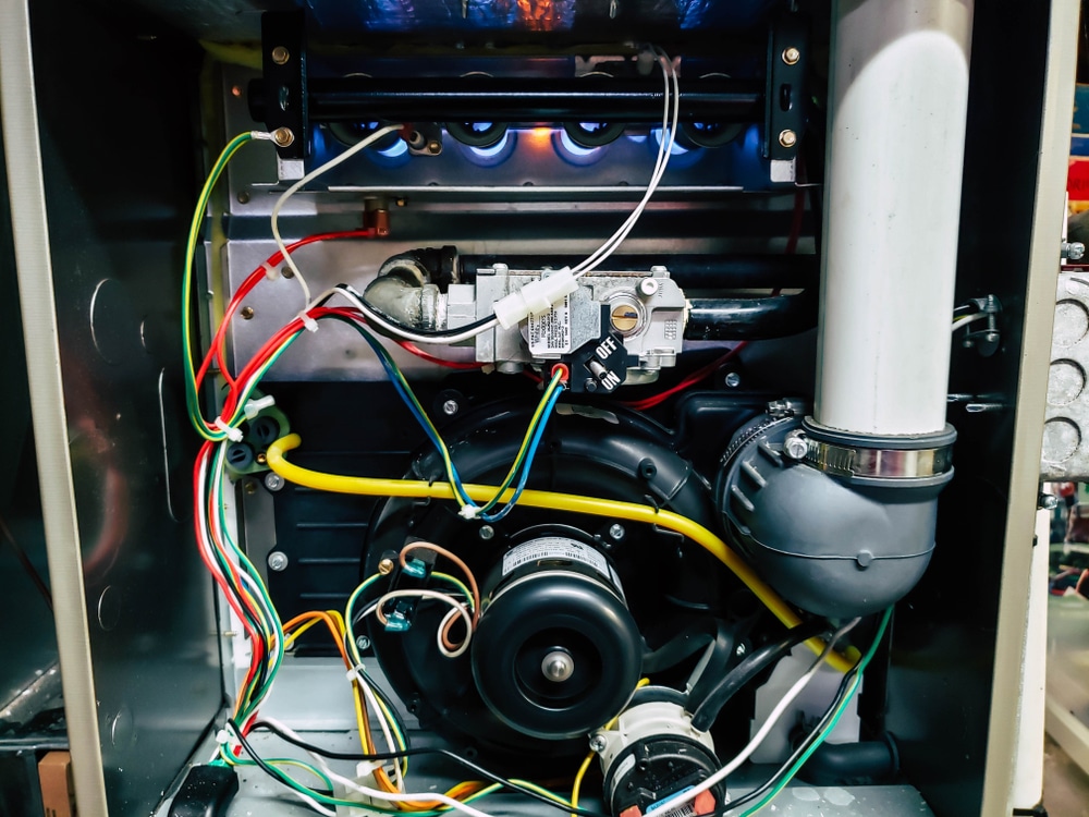 A furnace inducer motor.